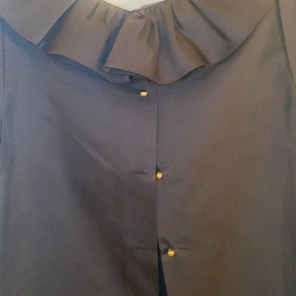 Kate Spade black ruffle blouse - Picture 5 of 5